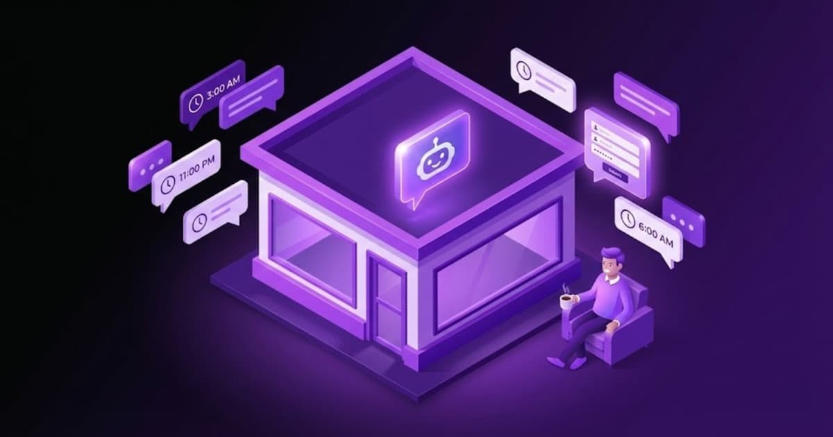 Pequeña empresa usando chatbot con IA para atender clientes automáticamente